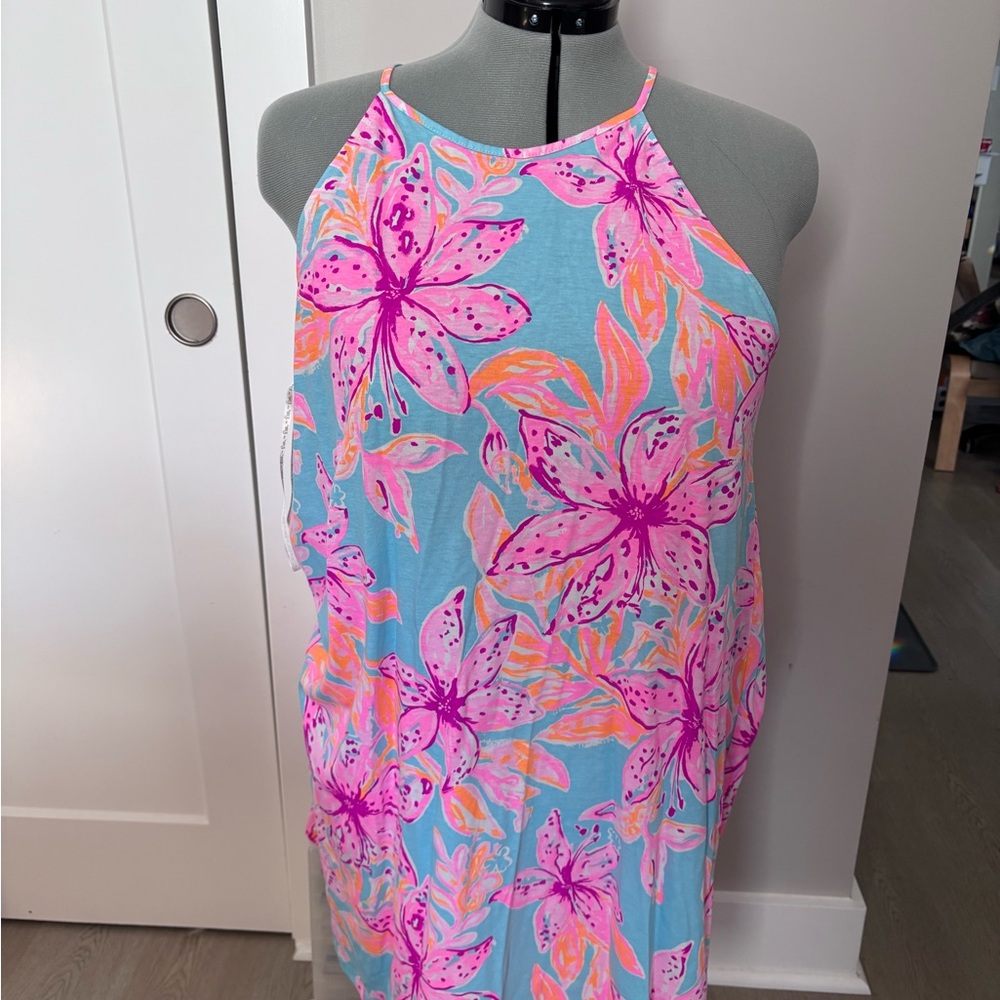 Lilly Pulitzer Pink and Blue Floral Dress